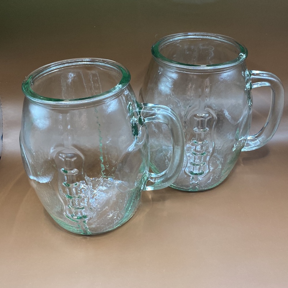 Mega Football Shaped Glass Mug - 38oz